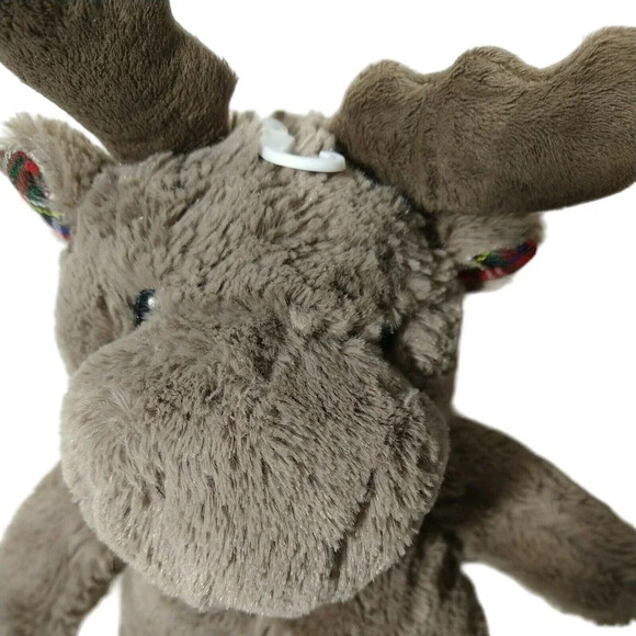 Cloud B Moose Dreamy Hugginz Plush Stuffed Animal Toy Brown Plaid 15 inch - Picture 2 of 7